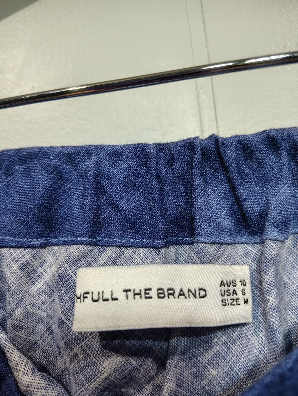 Faithfull The Brand Davina Bias Cut Linen Maxi Skirt Ceira Slate Tie Dye M